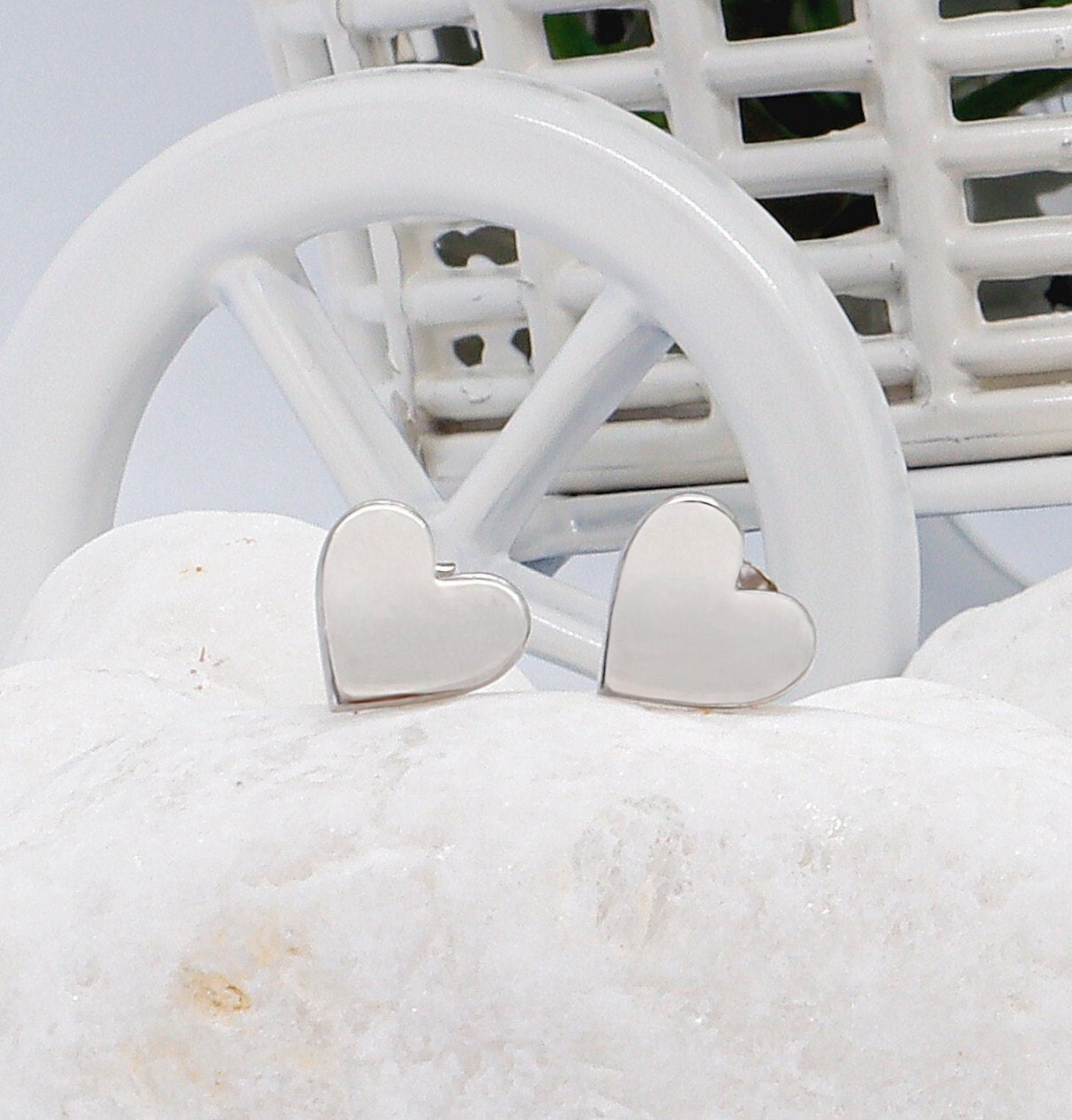 Sterling Silver Initial Stud Earrings