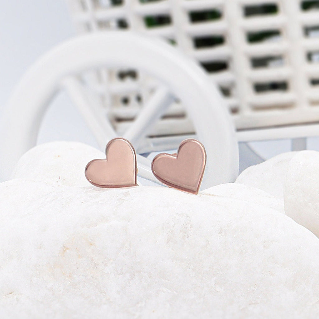 Sterling Silver Initial Stud Earrings