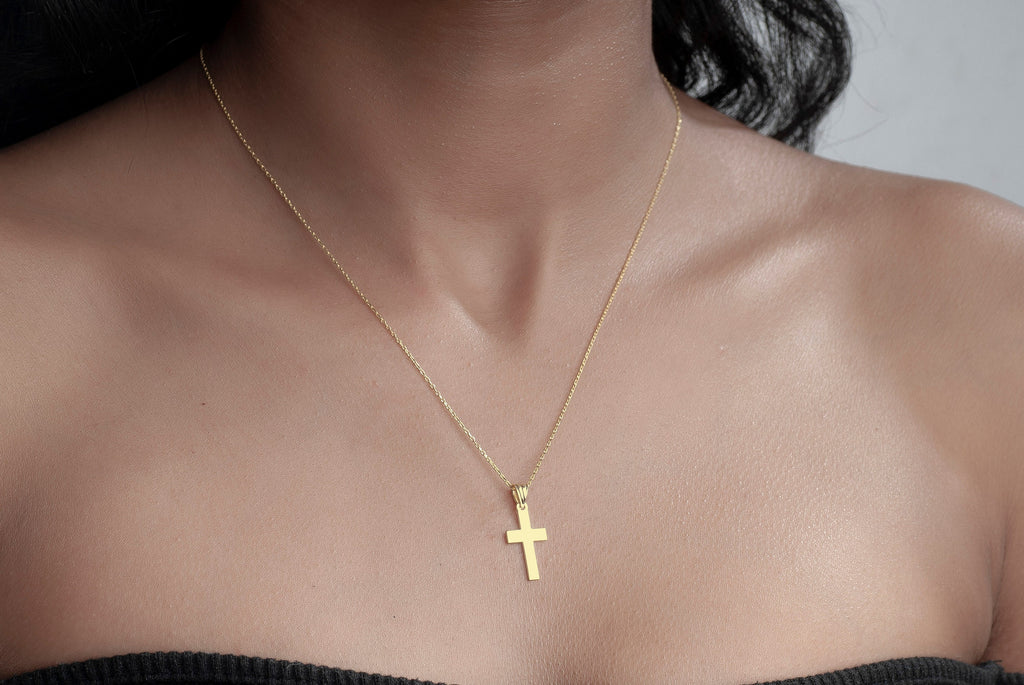 Personalized Sterling Silver Cross Pendant Necklace
