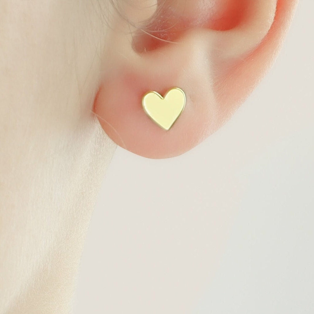 Sterling Silver Initial Stud Earrings