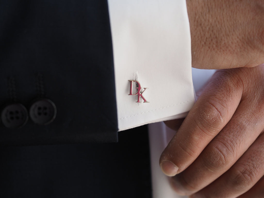 Personalized 925 silver cufflinks for men