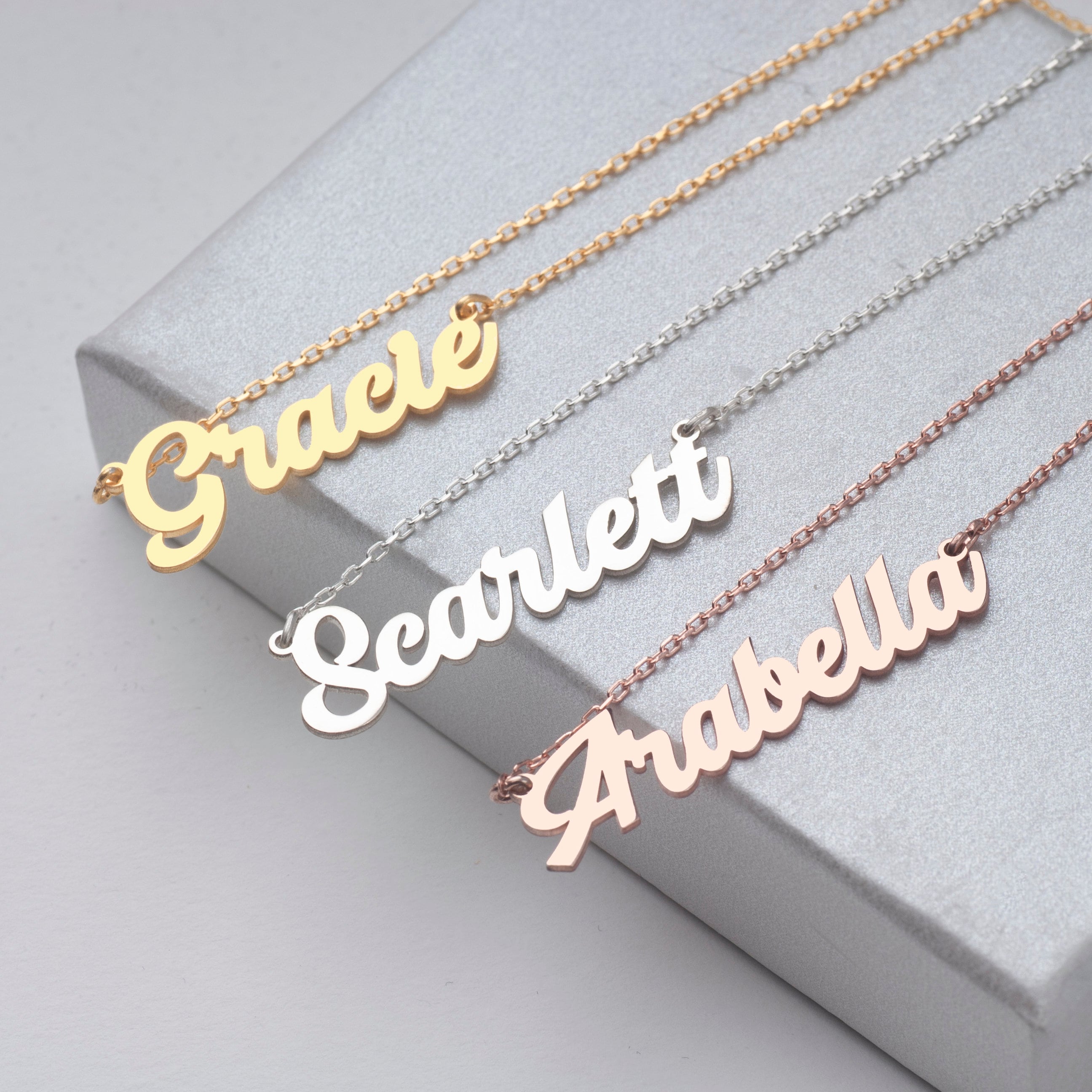 Gold Custom Handwritten Name Necklace