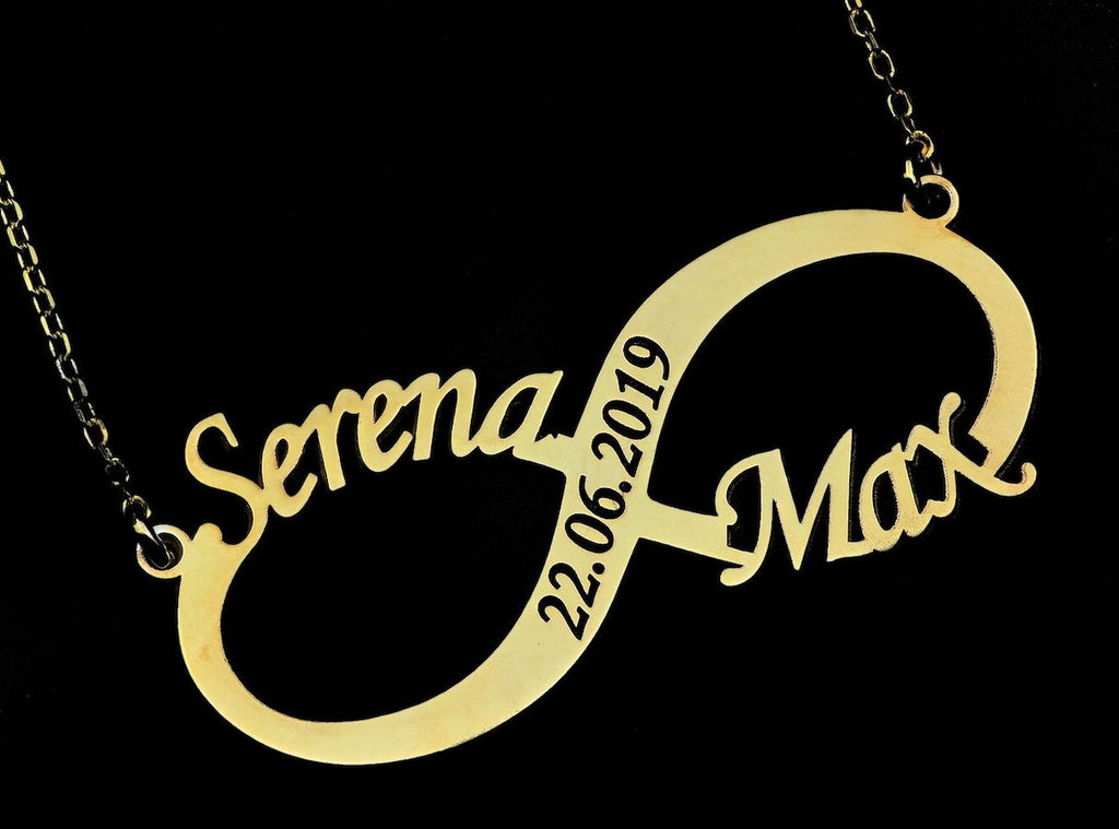 Gold Infinity Name Necklace