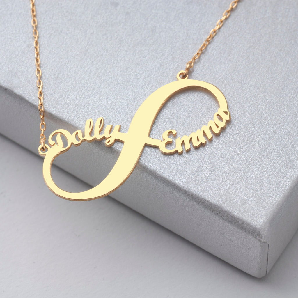 Gold Infinity Name Necklace