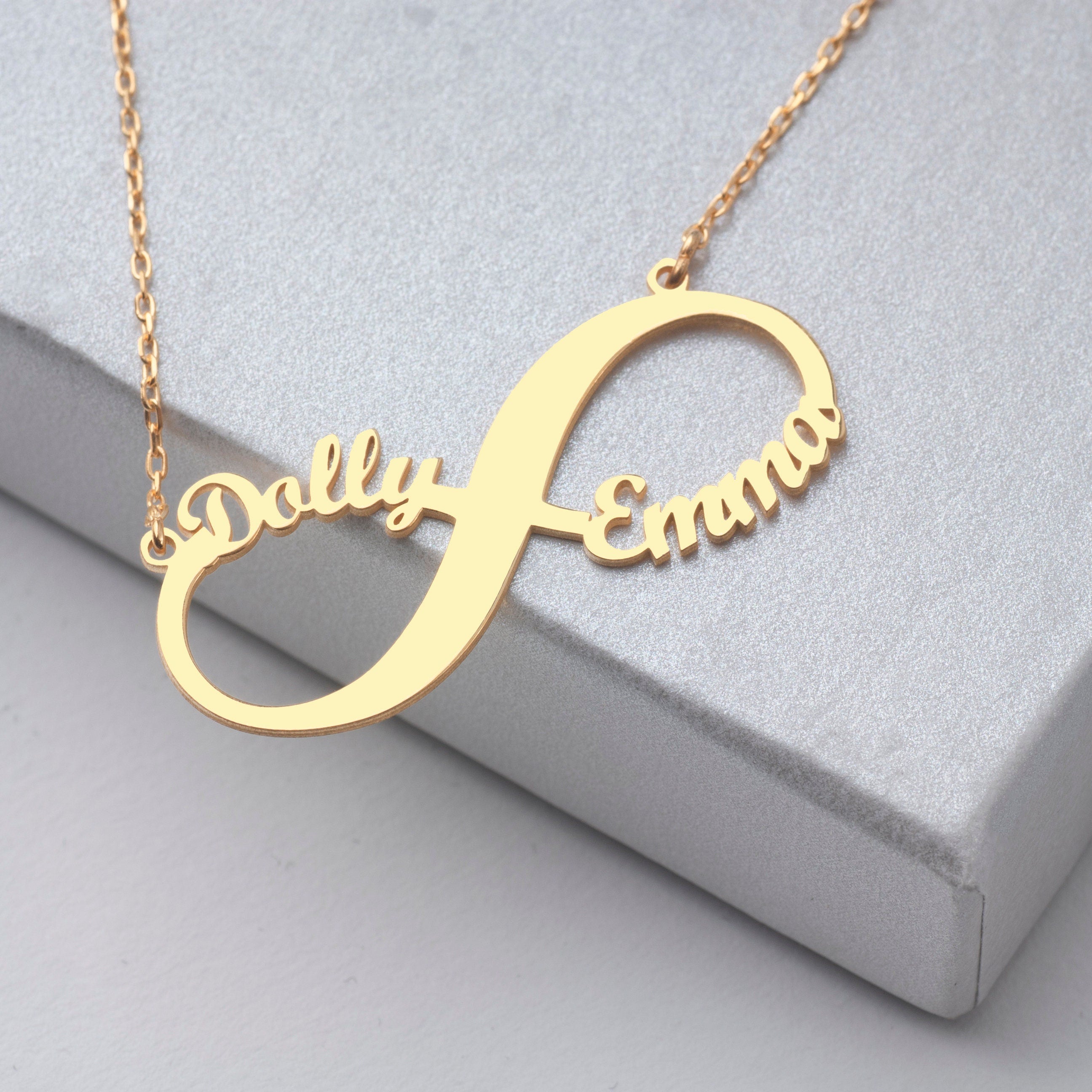 Gold Infinity Name Necklace