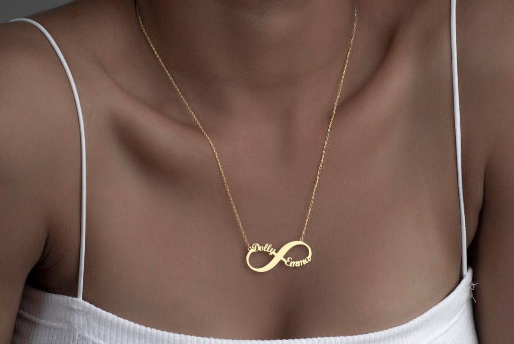 Gold Infinity Name Necklace
