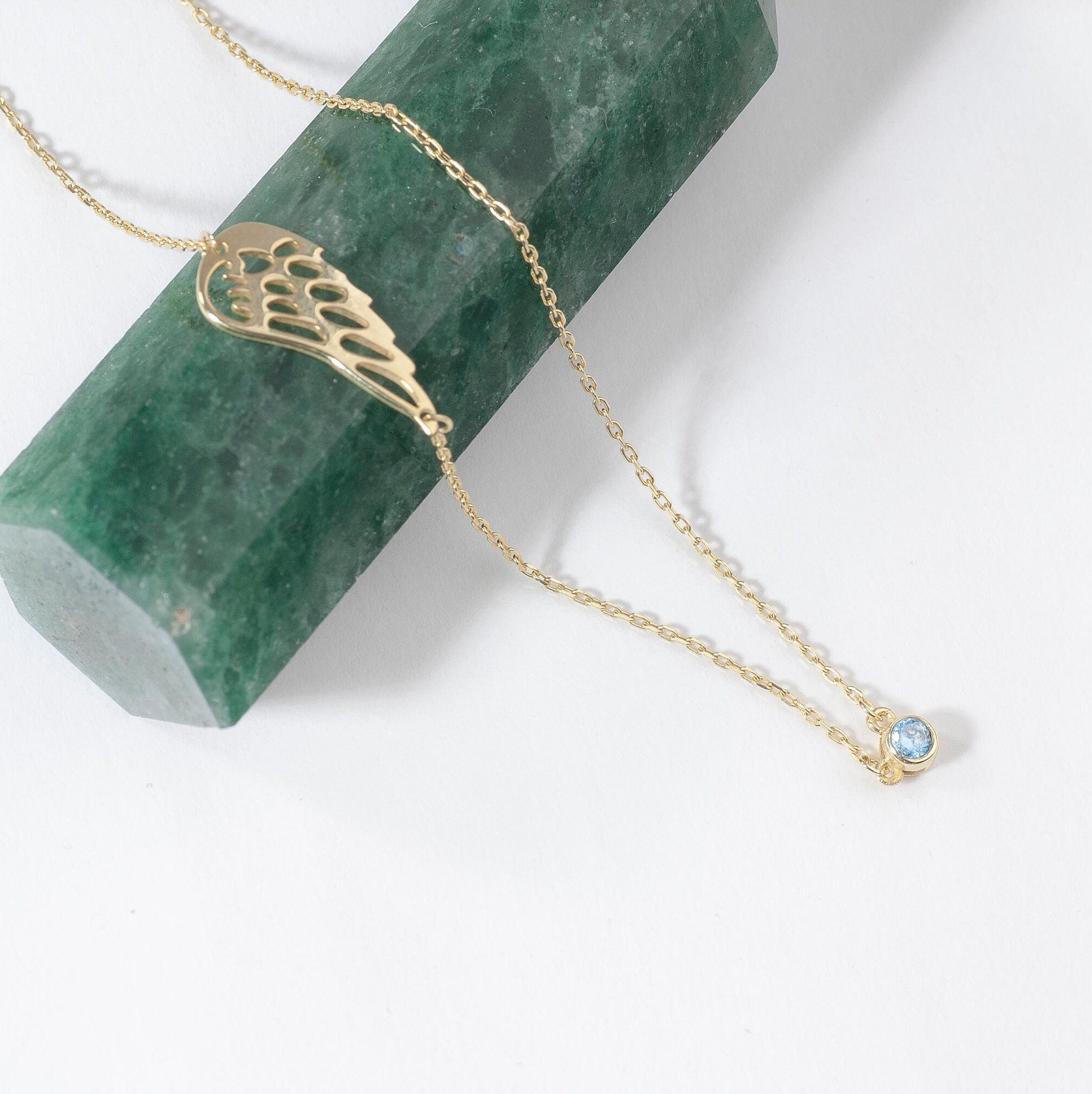 Sterling Silver Birthstone Memorial Necklace