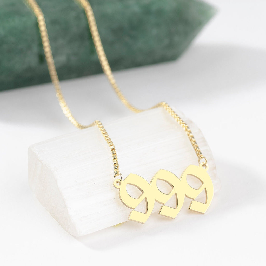Custom Dainty Angel Number Necklace