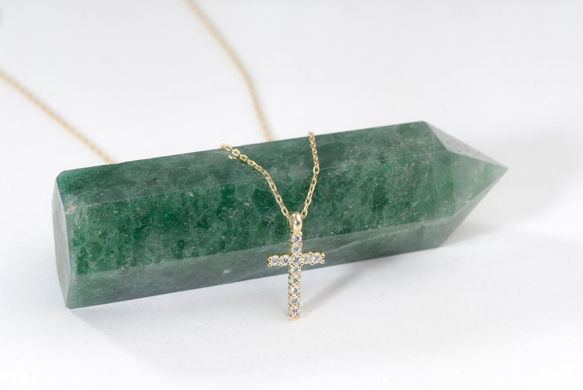 Tiny Gold Cross Necklace