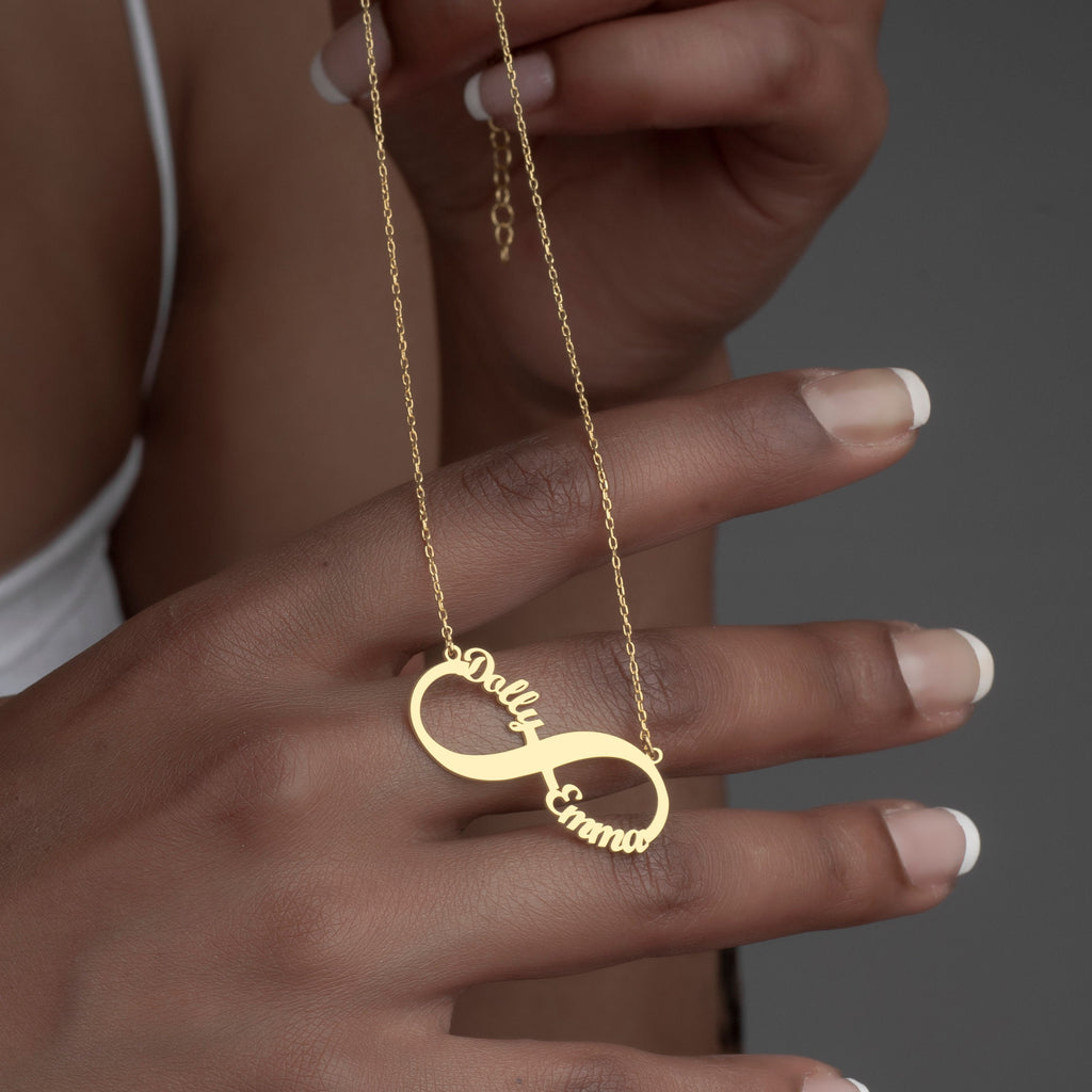 Gold Infinity Name Necklace