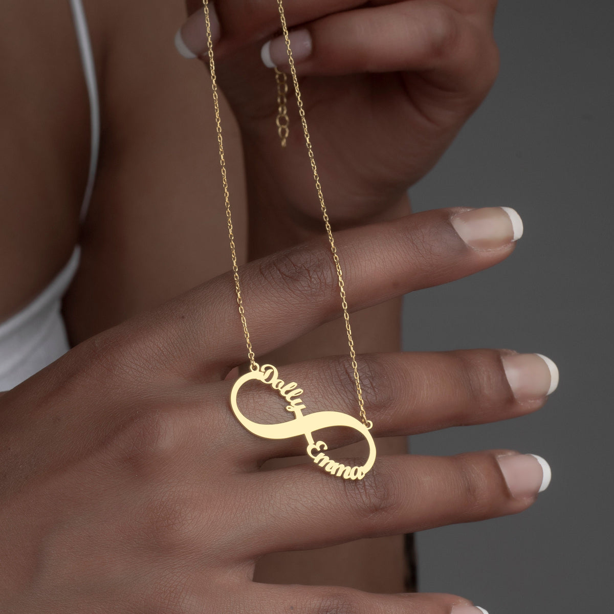 Gold Infinity Name Necklace