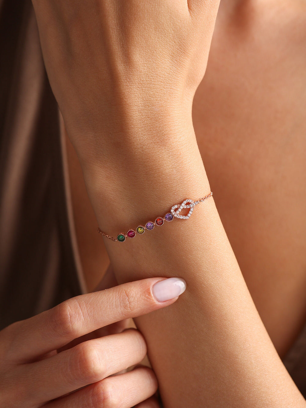 Handmade Sterling Silver Birthstone Bracelet