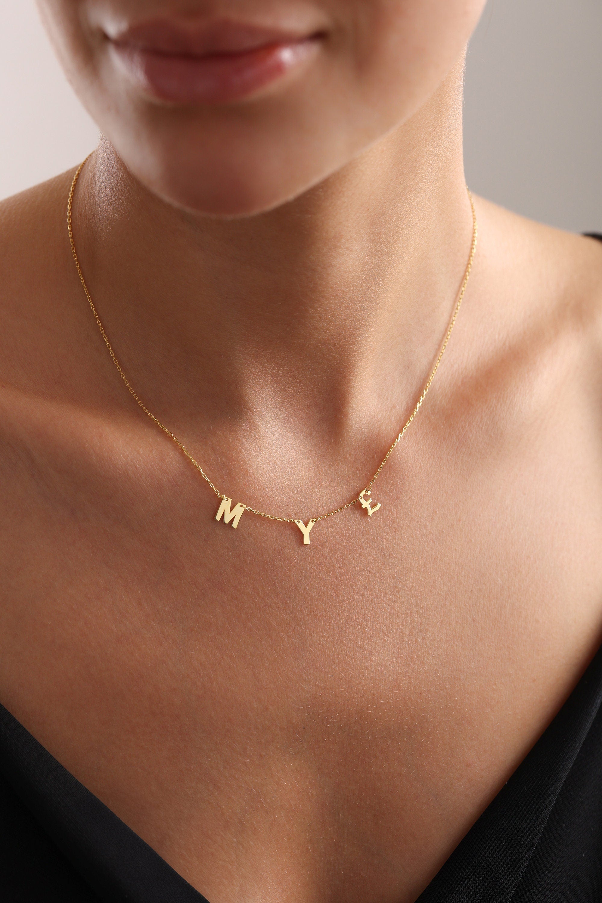 Personalized Sterling Silver Initial Necklace