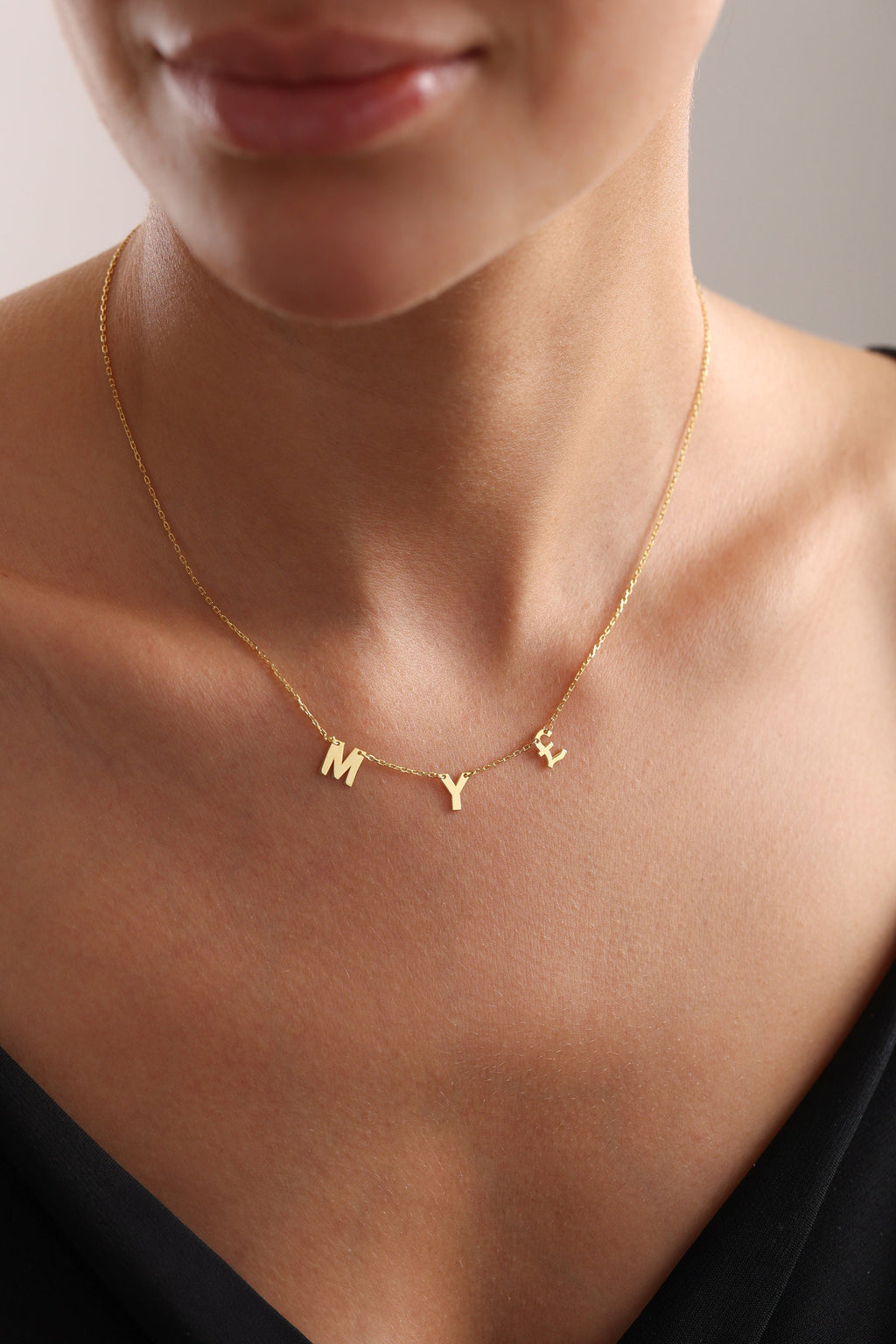 Sterling Silver Initial Heart Necklace