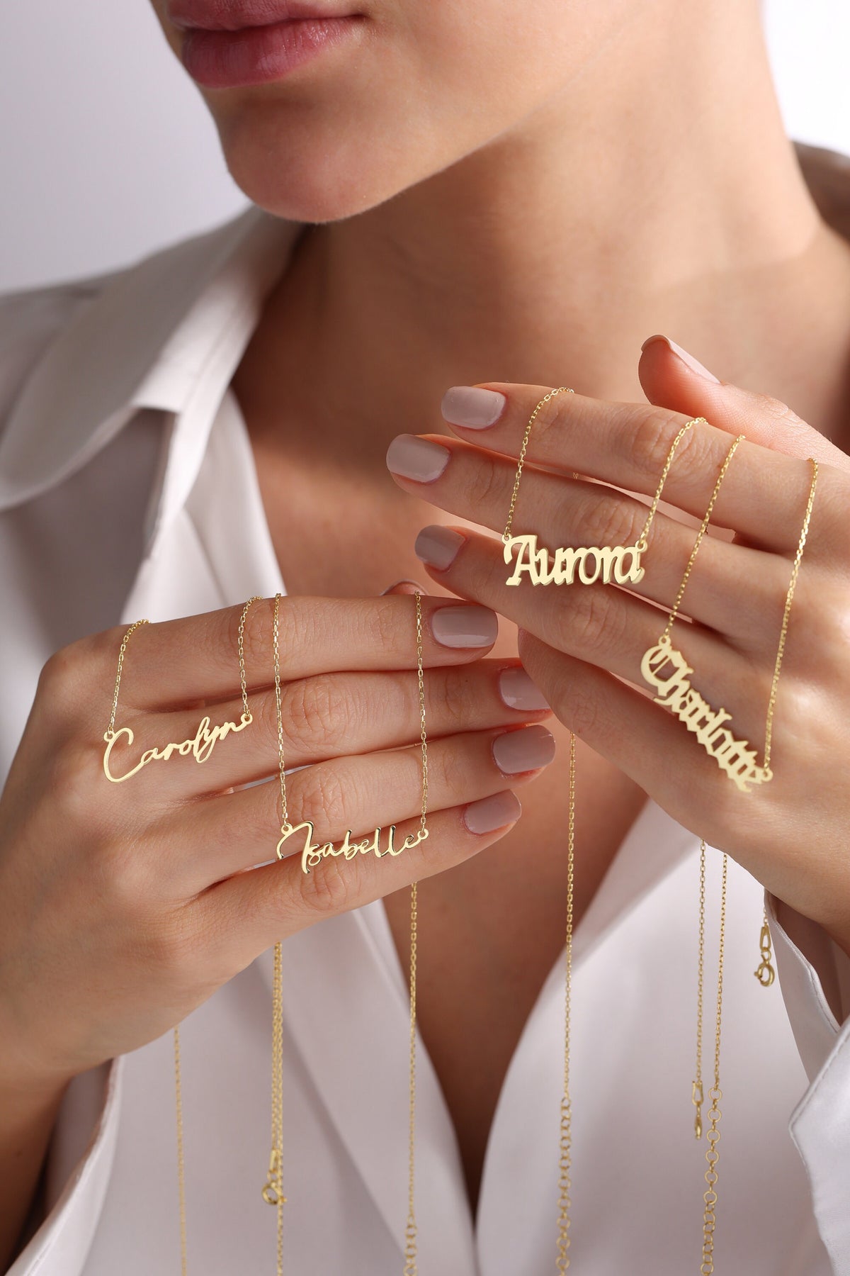 Personalized 925 Sterling Silver Name Necklace