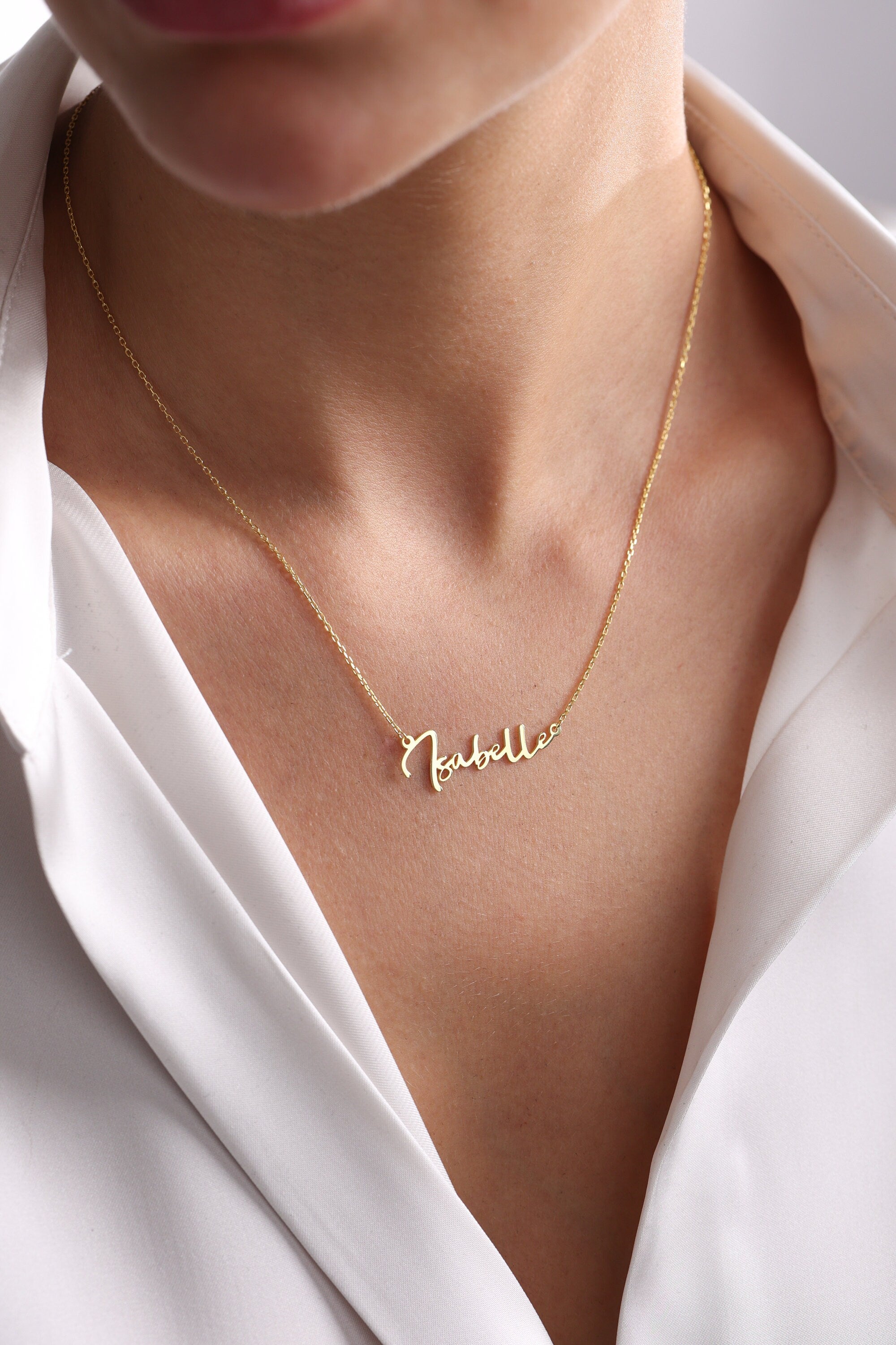 Personalized 925 Sterling Silver Name Necklace