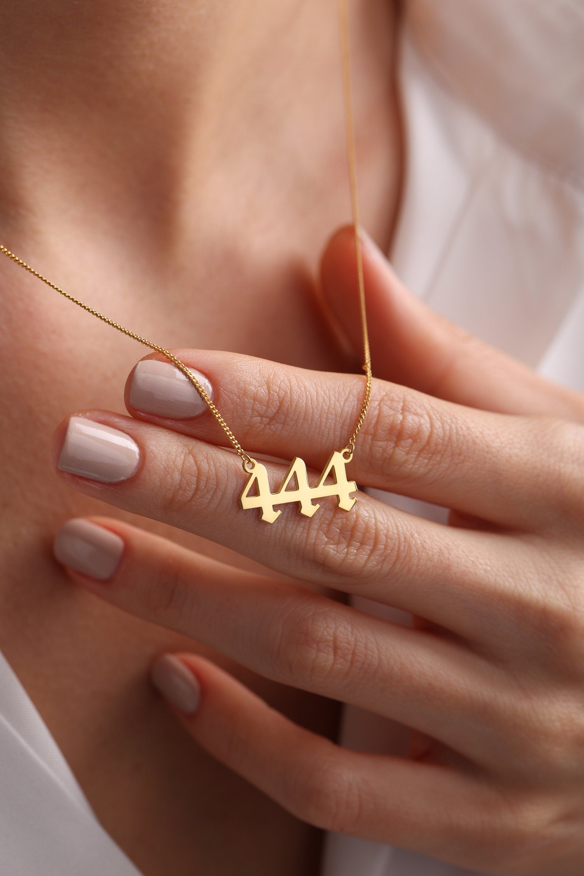 Sterling Silver Angel Number Necklace
