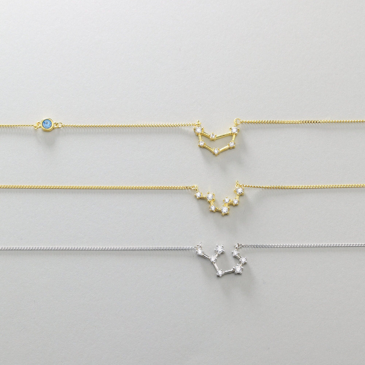 Zodiac Necklace with Birthstone