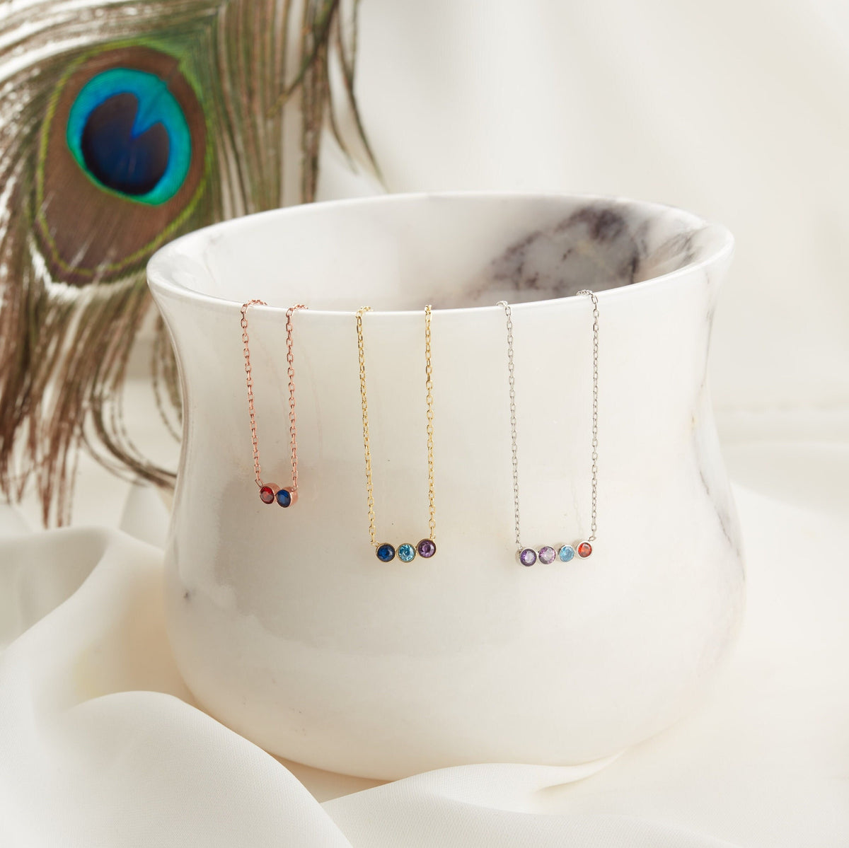Personalized Family Birthstone Necklace