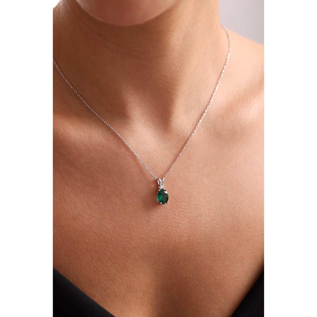Handmade Emerald Pendant Necklace