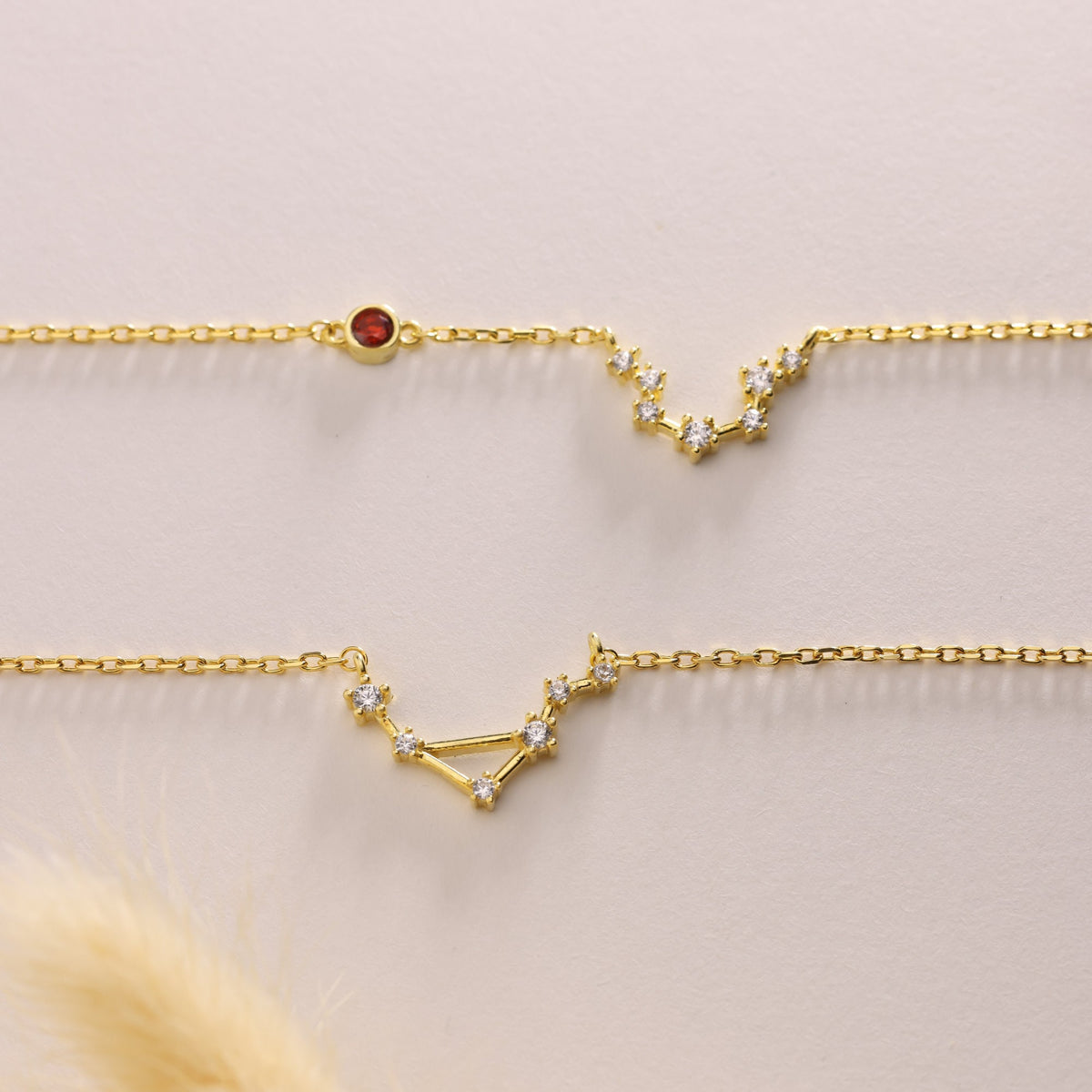 Personalized Sterling Silver Zodiac Bracelet with Birthstone