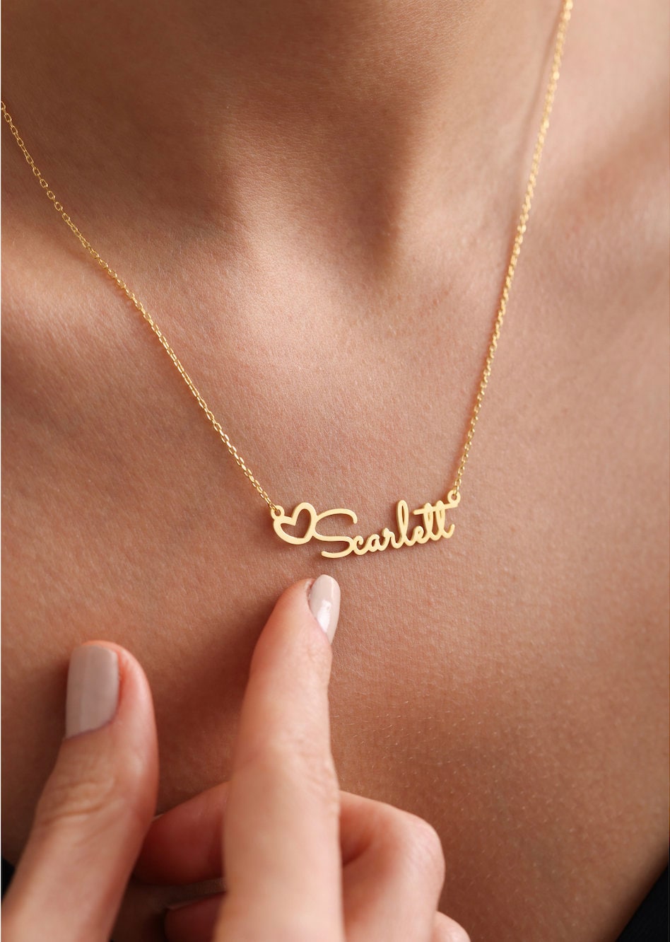 2 Names Heart Name Necklace