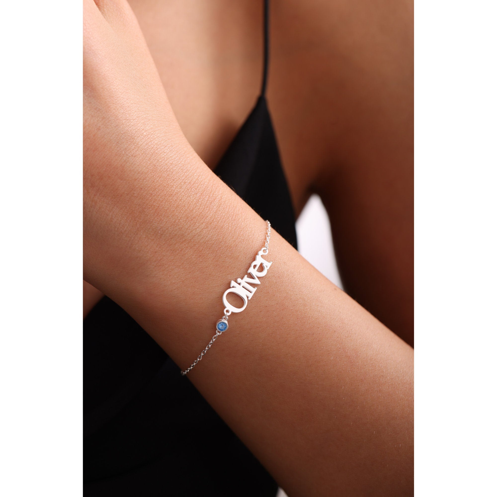 Personalized Birthstone Name Bracelet