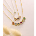 Gold Vermeil & Silver Family Birthstone Necklace