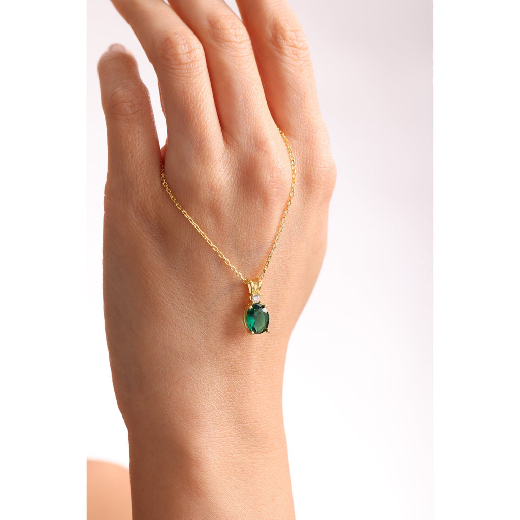 Handmade Emerald Pendant Necklace