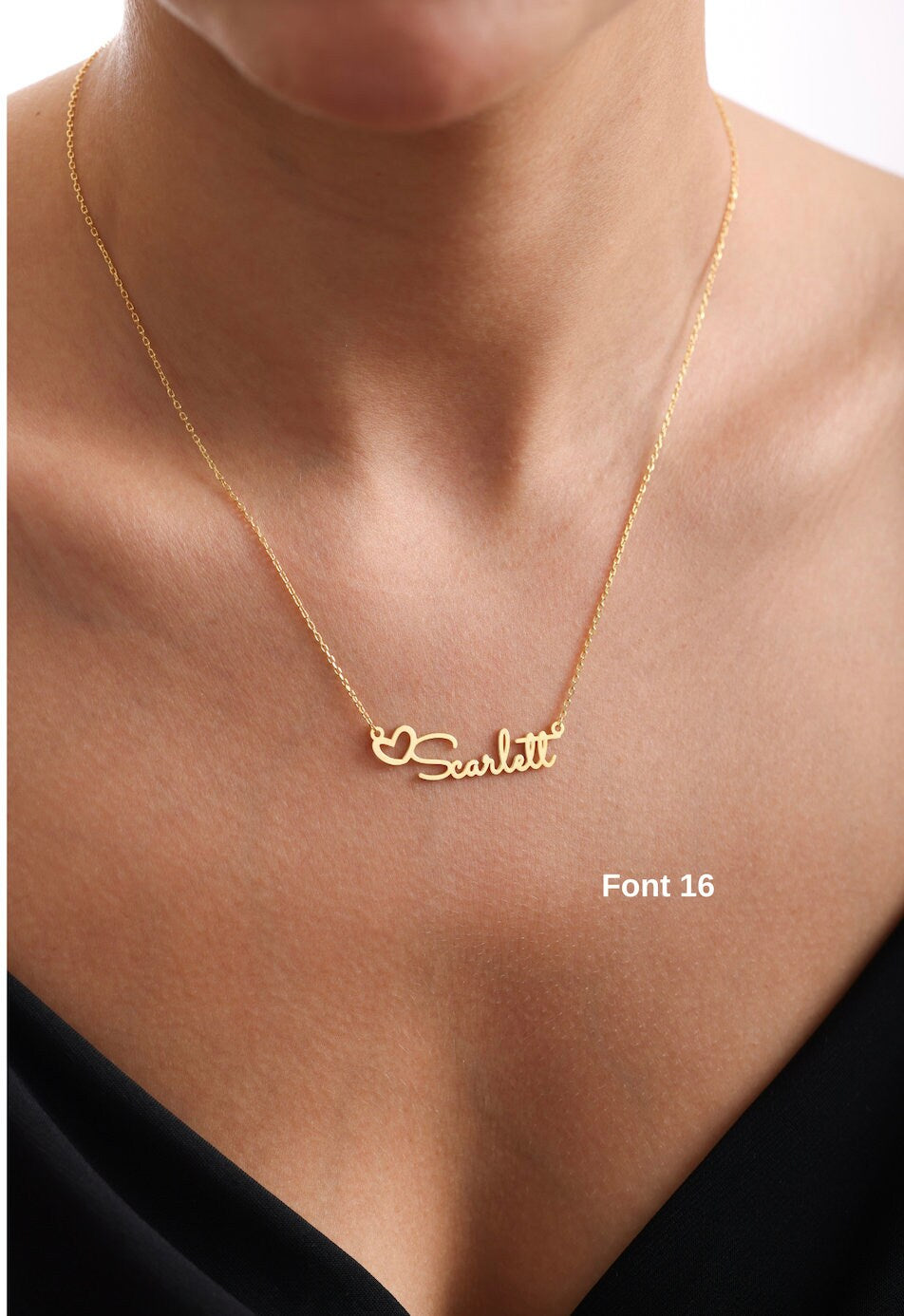 2 Names Heart Name Necklace