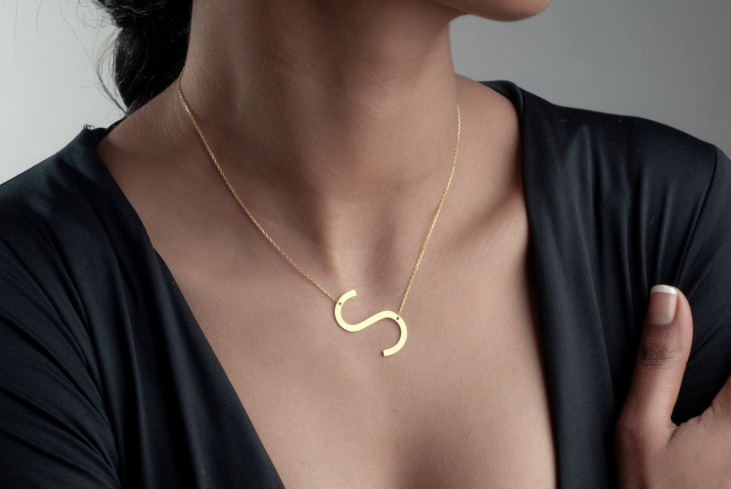 Sterling Silver Initial Necklace