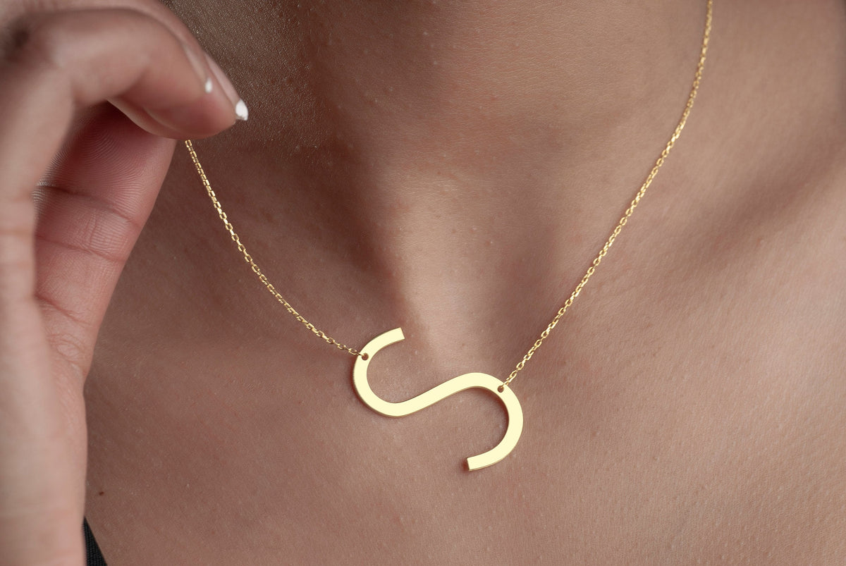Sterling Silver Initial Necklace