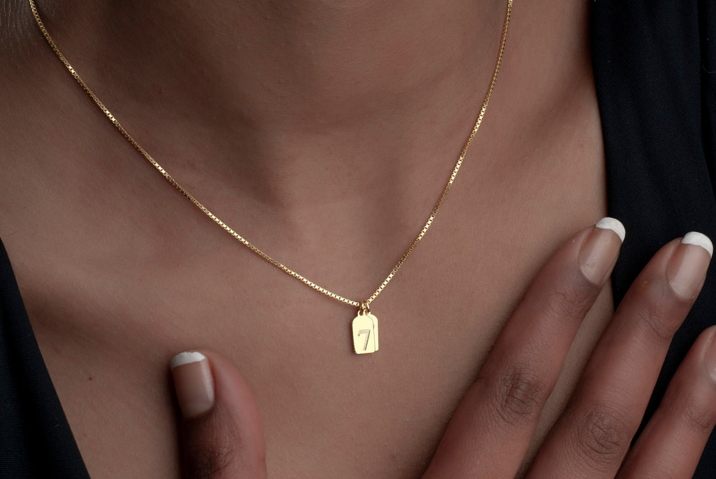 Gold Angel Number Necklace