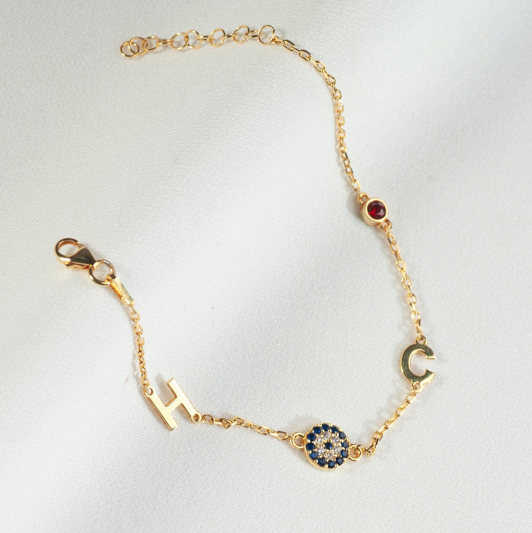 Sterling Silver Initial Bracelet