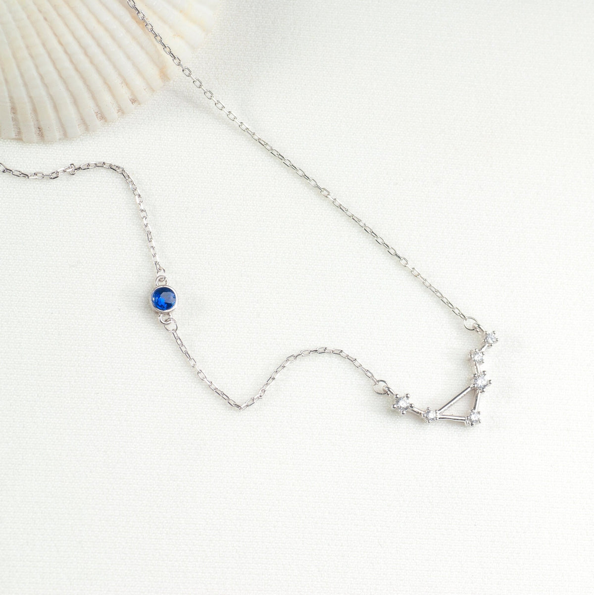 Personalized Sterling Silver Zodiac Necklace • Horoscope Astrology Gift