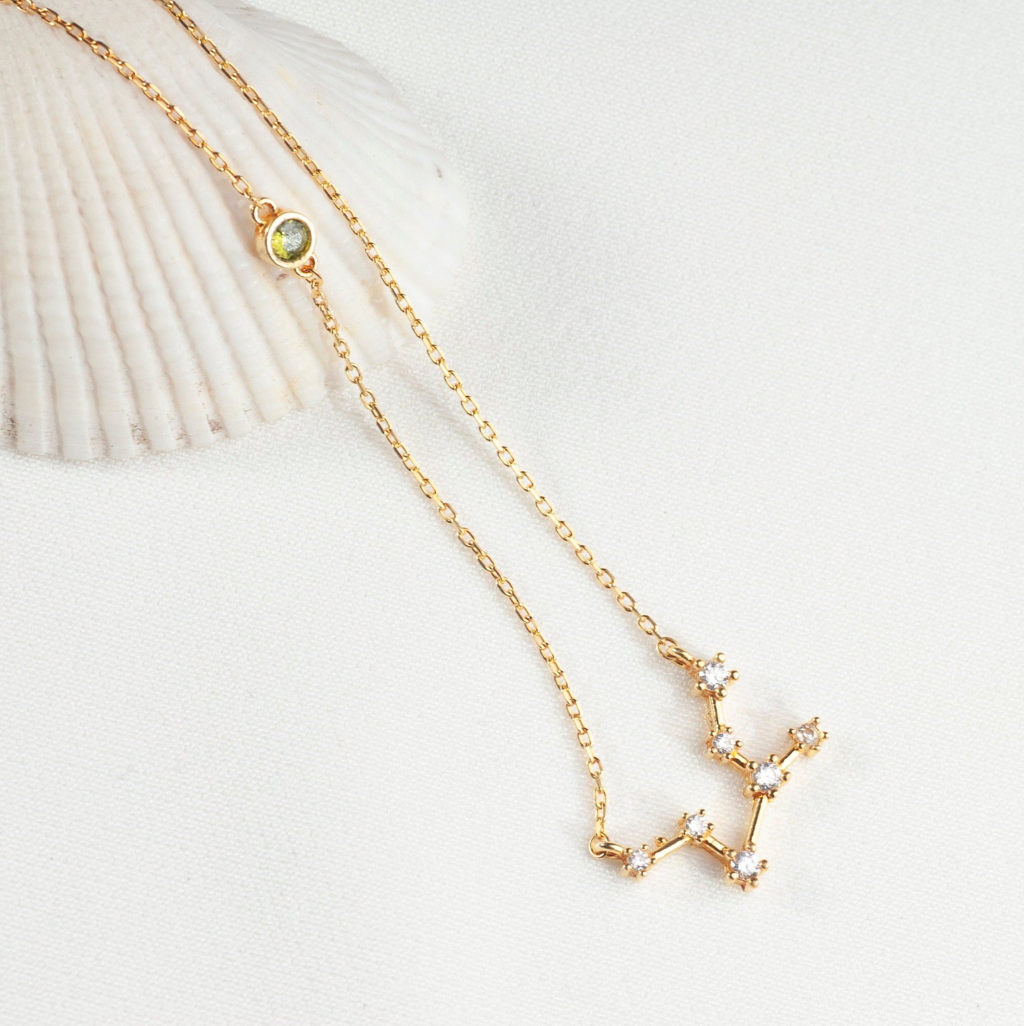 Personalized Birthstone Zodiac Necklace