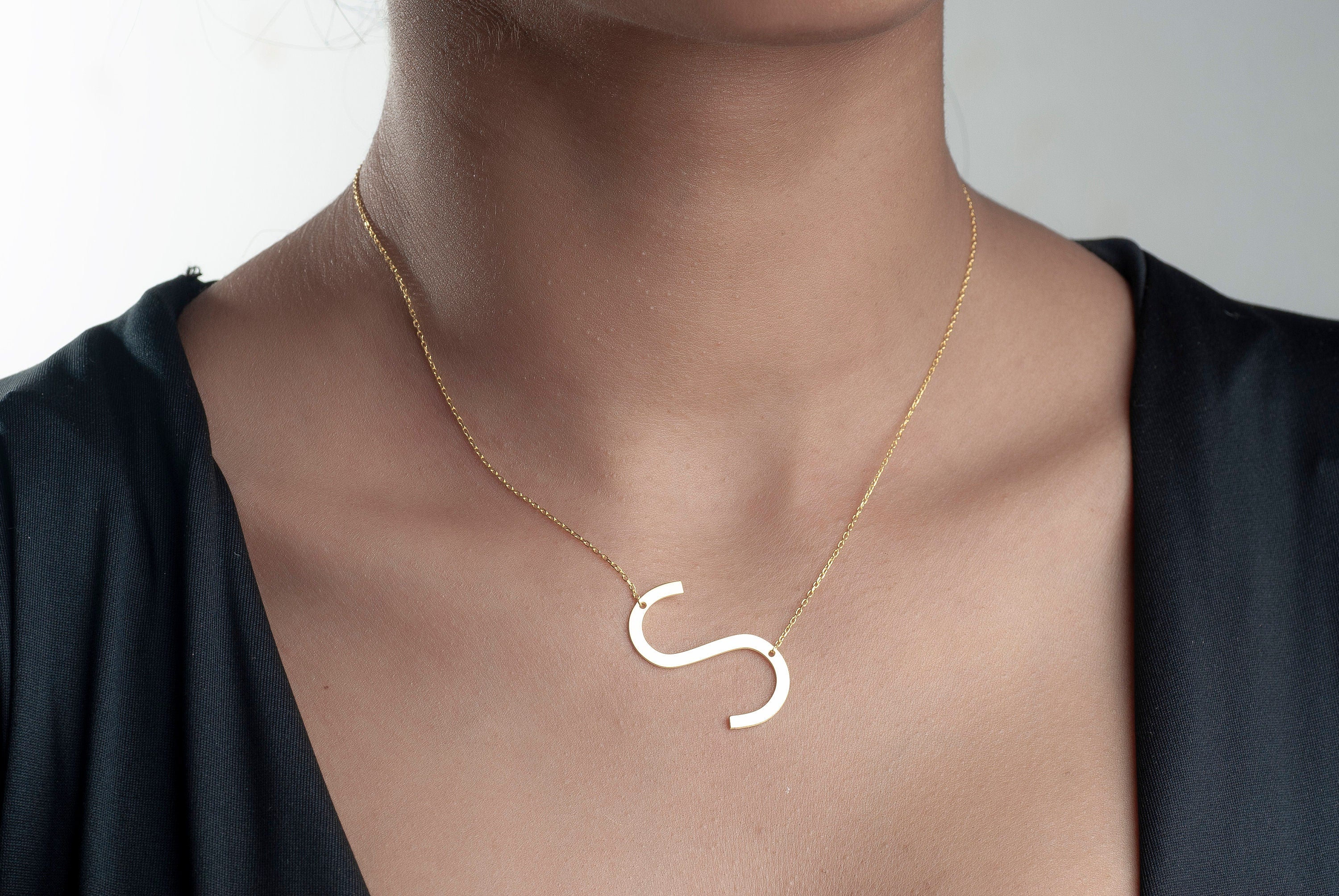 Sterling Silver Initial Necklace