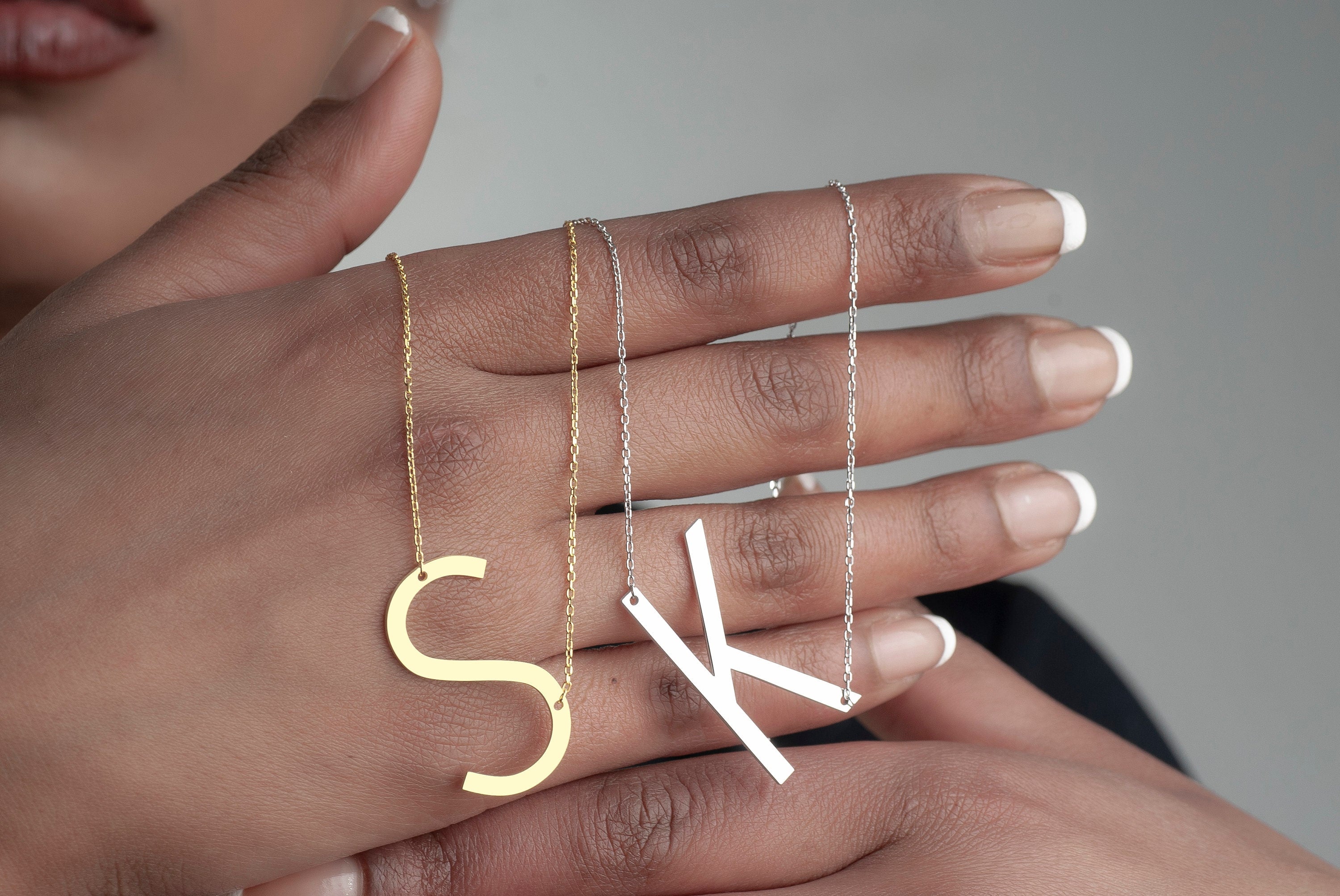 Sterling Silver Initial Necklace