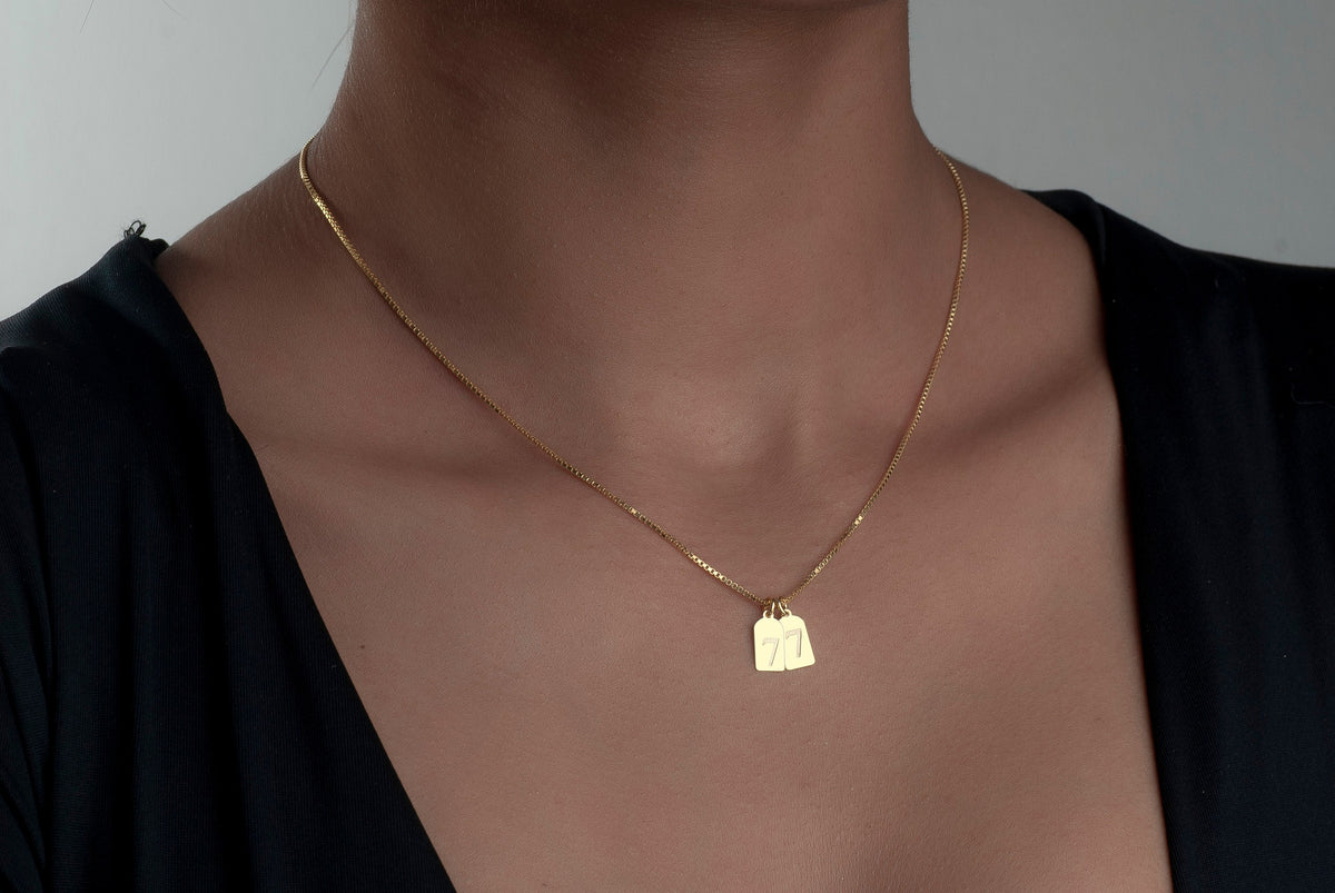 Gold Angel Number Necklace