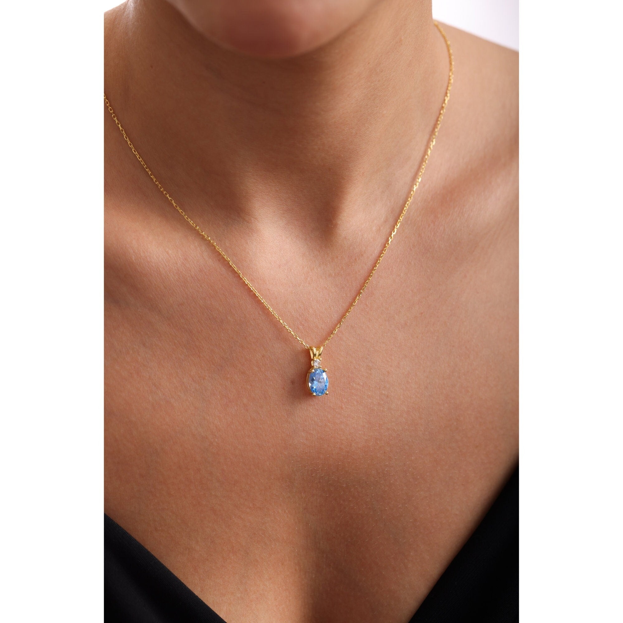 Blue Topaz Necklace