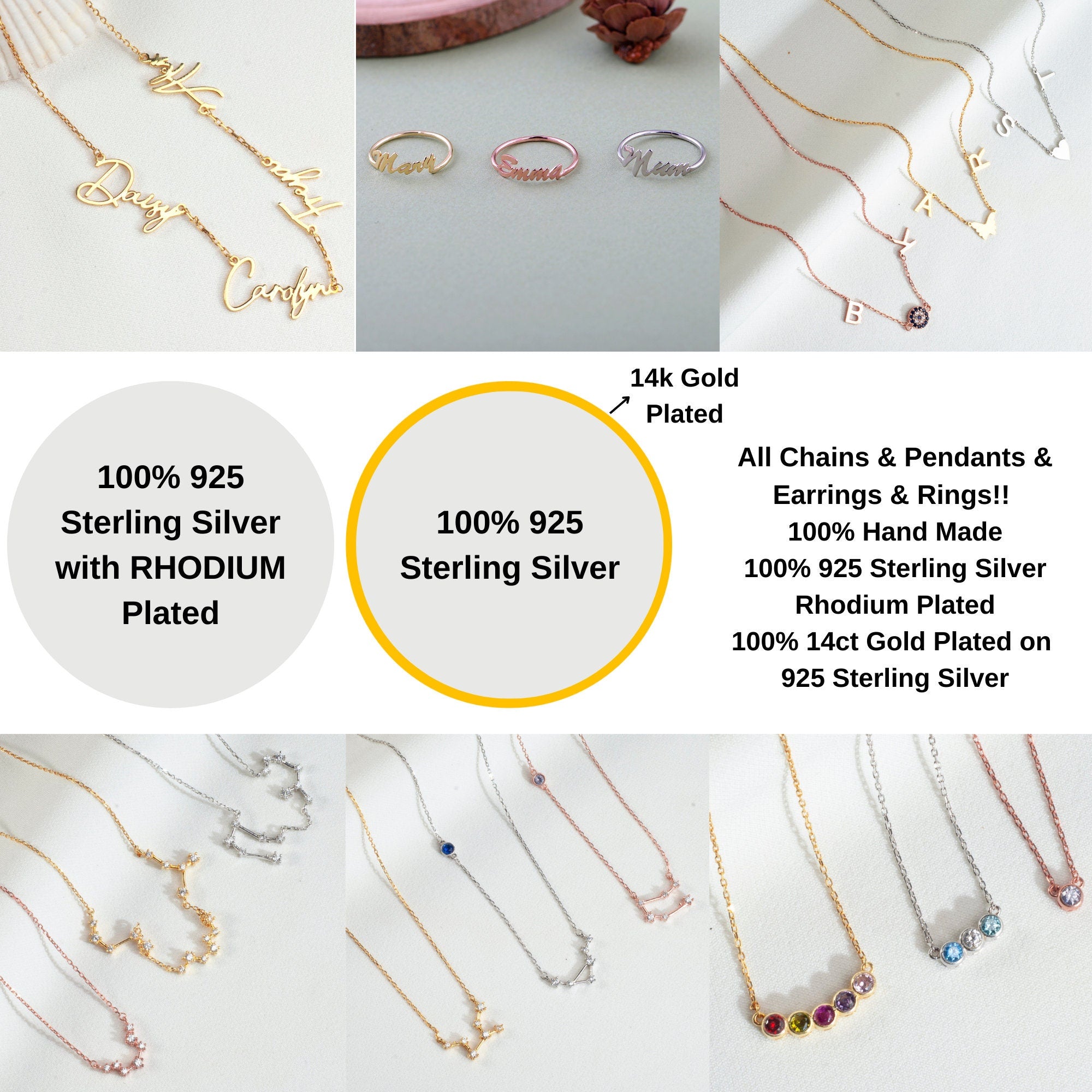 Custom Name Sterling Silver Earrings
