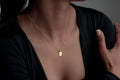Gold Initial Tag Necklace
