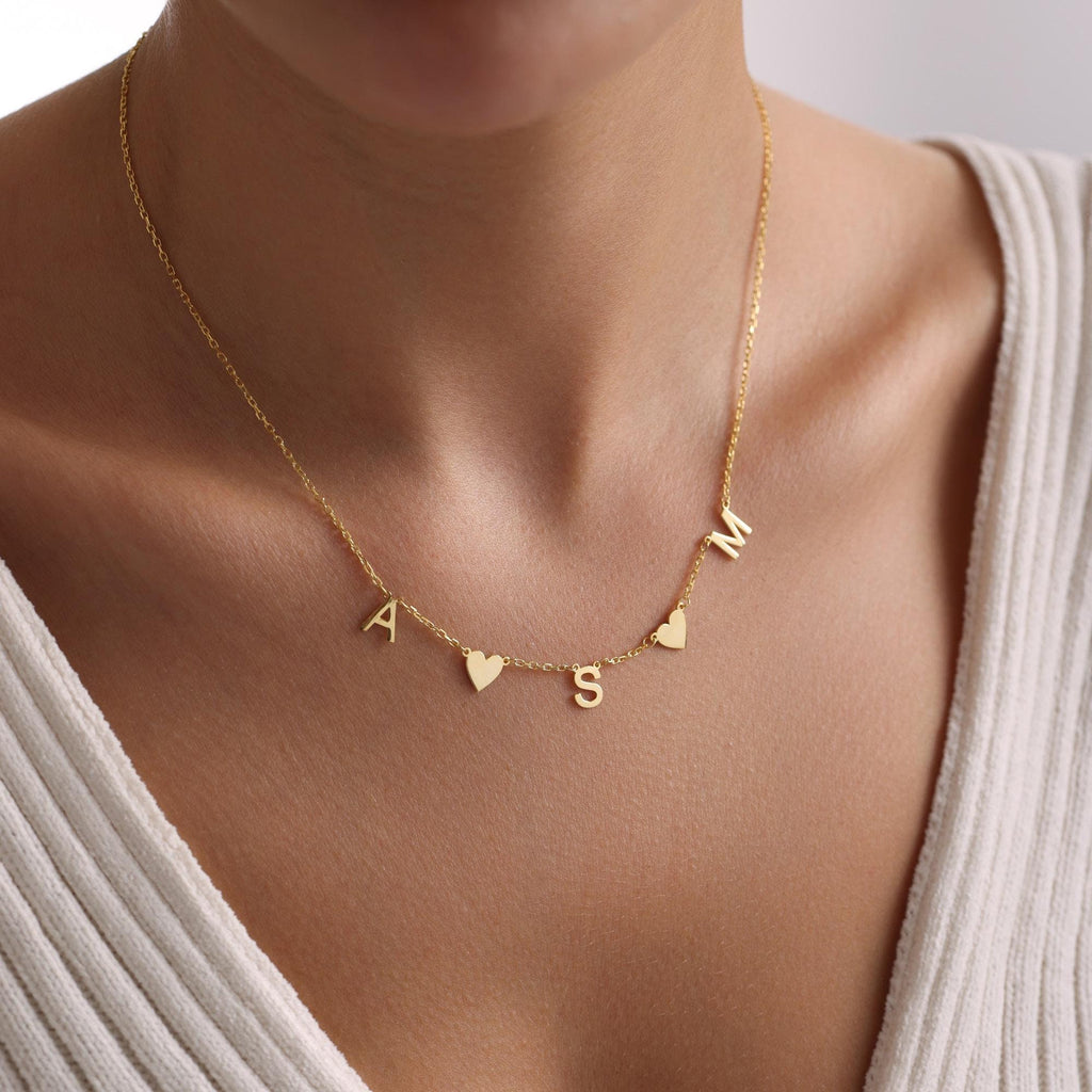Personalized Gold Letter Necklace