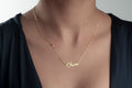 Sterling Silver Name Necklace with Birthstone