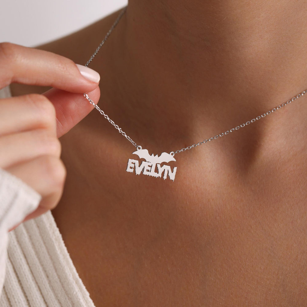 Personalized Halloween Ghost Necklace