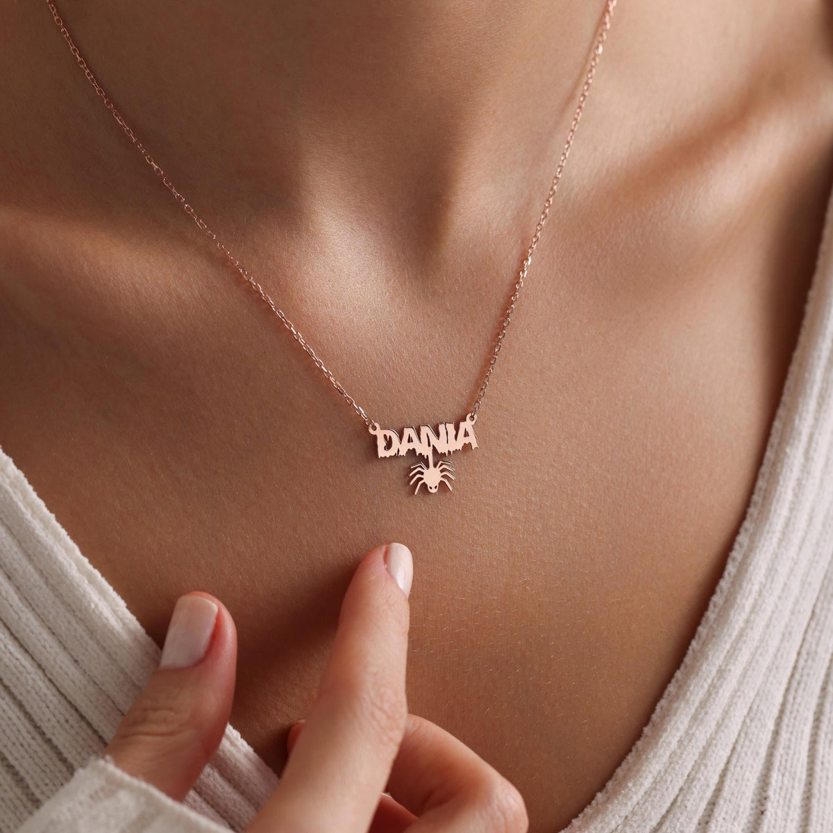 Personalized Halloween Ghost Necklace