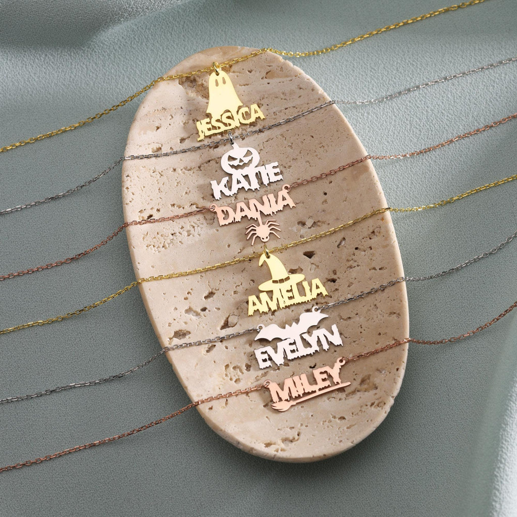 Personalized Halloween Name Necklace