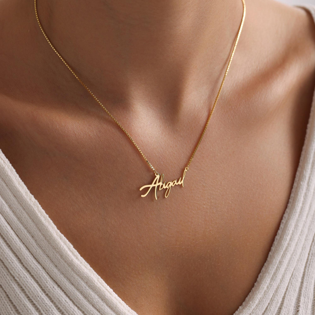 Custom Sterling Silver Family Name Necklace