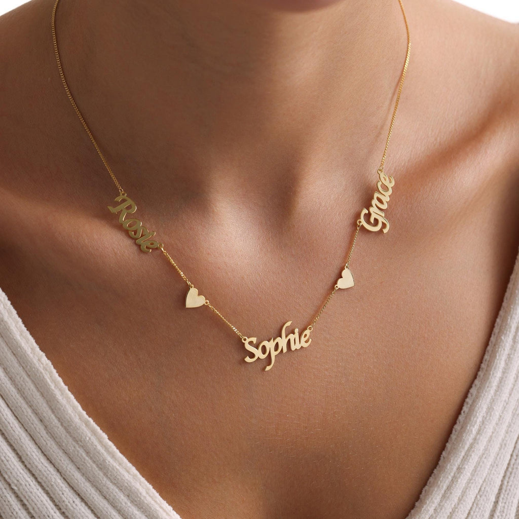Personalized Sterling Silver Family Name Necklace