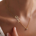 925 Silver Name Necklace with Birthstone